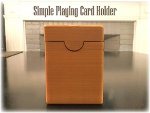 simple playing card holder toys & games boardgame box game cards 3d print model - Mito3D