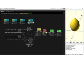 parametric egg created graphscad math art customizable editor nodal openscad 3d print model - Mito3D