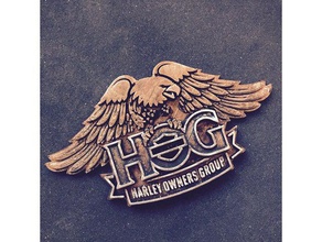 porco águia sinais e logotipos harley davidson porcos moto 3d print model - Mito3D