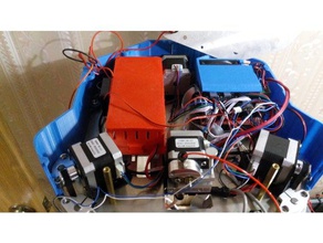 delta 3ku printer body cooling system progress 3d parts 3d print model - Mito3D
