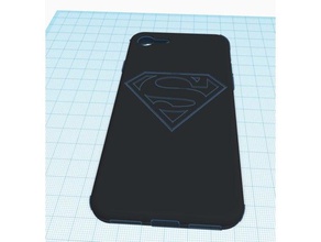 iphone 7 superman caso el teléfono móvil flexible ninjaflex de 3d print model - Mito3D