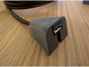 desk mount câble d'extension usb ordinateur 3d print model - Mito3D