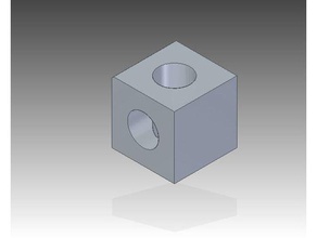 testcube 2 crossed holes 20x20mm 3d printing tests 20x20 printer test callibrate free noncomercial testcubee 3d print model - Mito3D