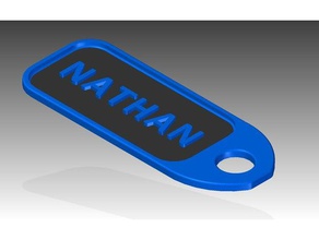 nathan key fob chaveiros 3d print model - Mito3D