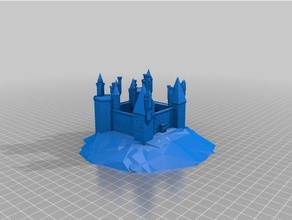 castle riallywood ho buildings & structures customized 3d print model - Mito3D