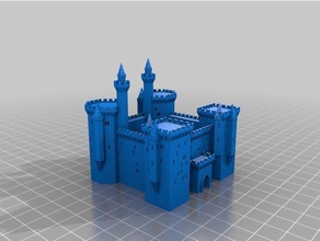 riallywood castle 2 edifícios e estruturas personalizado 3d print model - Mito3D