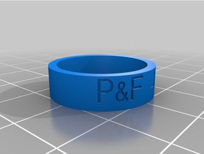 p&f ale anel anéis personalizado 3d print model - Mito3D