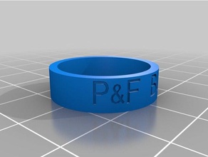 p&f ale anel anéis personalizado 3d print model - Mito3D