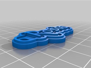 rosie-tag Schlüsselanhänger kundengebundene 3d print model - Mito3D