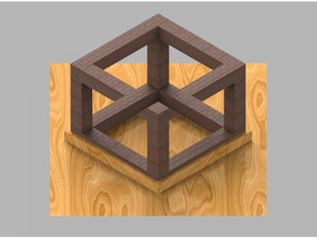 cube illusion Kunst Bildung Bildungs - erklären Erklärung Spielzeug unerwartet unerklärliche 3d print model - Mito3D