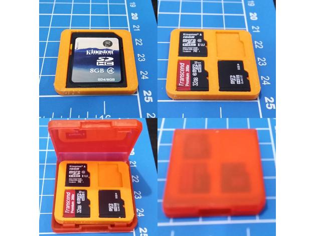 nintendo mémoire titulaire de l'organisation le la microsd micro sd carte cartouche partie pièces stockage boîte rangement bac 3D print model - Mito3D