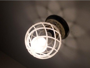 loxodrome globe lamp shade replacement decor lampshade 3d print model - Mito3D