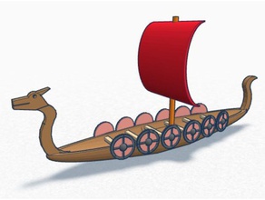 barco viking decoração 3d print model - Mito3D