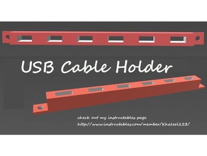 usb-Kabel, Halter - Organisation Kabel Kabel-Halter Kabel-management Veranstalter usb usb-Halter 3d print model - Mito3D