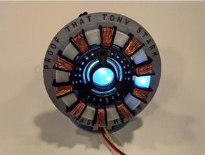 tony stark's bluetooth controlled arc reactor cosplay costume ironman iron man lamp stark industries 3d print model - Mito3D