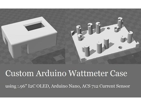 custom case arduino wattmeter electronics nano current sensor oled voltmeter 3d print model - Mito3D