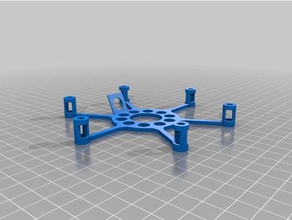 hexacopter frame fpv r c vehicles design drone f3evo mini nano openscad 3d print model - Mito3D