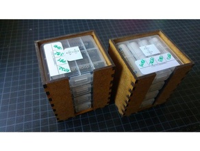 batterycase holder organization lasercut 3d print model - Mito3D