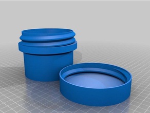 my customized round box threaded lid household 3d print model - Mito3D