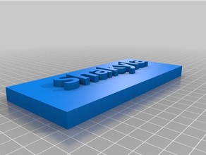 nombre de la placa posterior signos y logotipos personalizado 3d print model - Mito3D