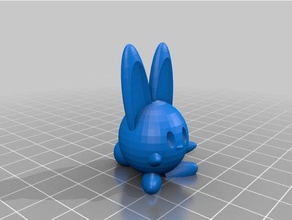 little pink bunny v2 creatures 3d print model - Mito3D