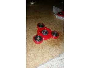 fidget toupie jouet - trispinner jouets & jeux ajouter le tdah roulement à billes cercle spinner les 3d print model - Mito3D