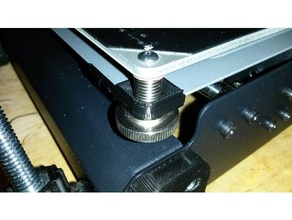 heatbed stabilizer corner wanhao duplicator i3 clicking wheel lock 3d printer accessories bracket heated bed 3d print model - Mito3D