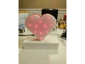 yanıp sönen kalp açtı sanat adafruit arudino led aşk teensy 32 valentine Sevgililer Günü hediyeleri 3d print model - Mito3D
