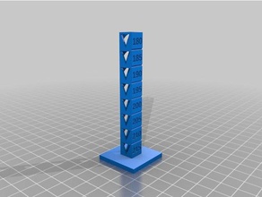 pla temp tower 215-180 3d printing tests customized 3d print model - Mito3D