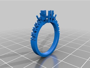 anello con diamante da incastonare anelli gioielli 3d print model - Mito3D