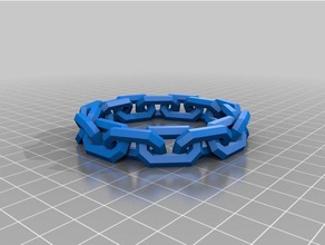 my customized chain 16 link thick circular 3d print model - Mito3D
