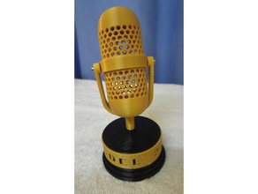microphone trophy music 3d print model - Mito3D