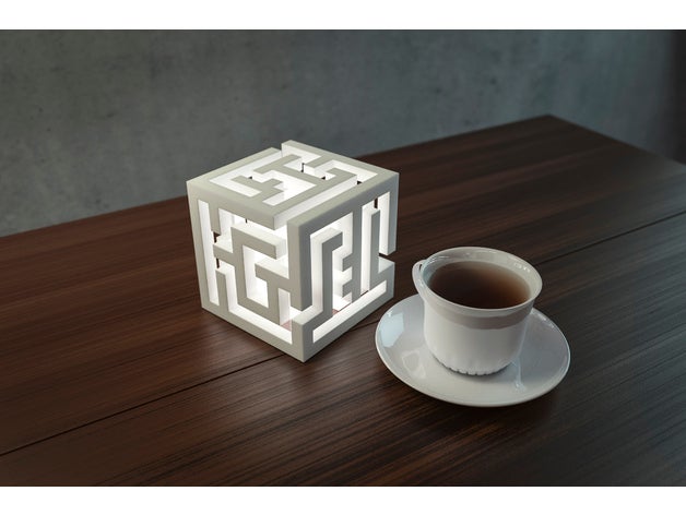 generative design maze lamp lq version decor art house lighting 3D print model - Mito3D