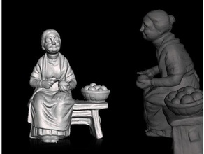 estatuilla de la abuela nonna statuetta - grand-m re- las esculturas forme ornement soprammobile re ornamento sagoma forma 3d print model - Mito3D