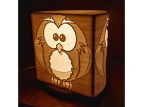 lampe hibou décor ikea led de la owl 3d print model - Mito3D