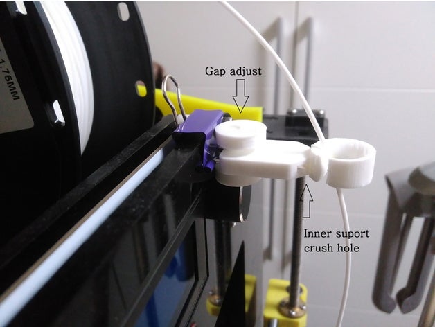 clip-in filamento guida Stampante 3d accessori clip prusa i3 3D print model - Mito3D