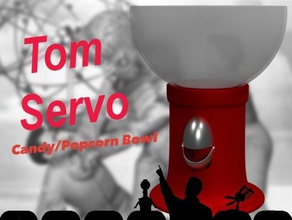 tom servo snack bowl head fixed food & drink candy crow mst3k popcorn 3d print model - Mito3D