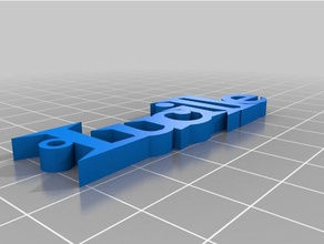 il mio personalizzato semplice personalizzate di nome lucille portachiavi i su misura 3d print model - Mito3D