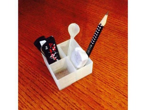 mini organizer office minimalist pencil cup 3d print model - Mito3D