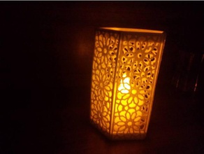 candle enclosure islamic pattern decor 3d print model - Mito3D