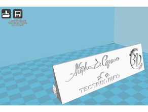 negócio titular do cartão de stephen b capano tectrix info mundo 3d impressão logotipos sinais e 3d print model - Mito3D
