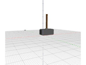 le marteau de thor L'impression 3d blockscad marvel openscad 3d print model - Mito3D