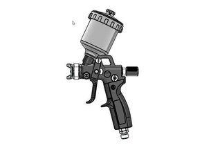 pistolet de peinture du pulvérisation outils hvlp à la en aérosol 3d print model - Mito3D