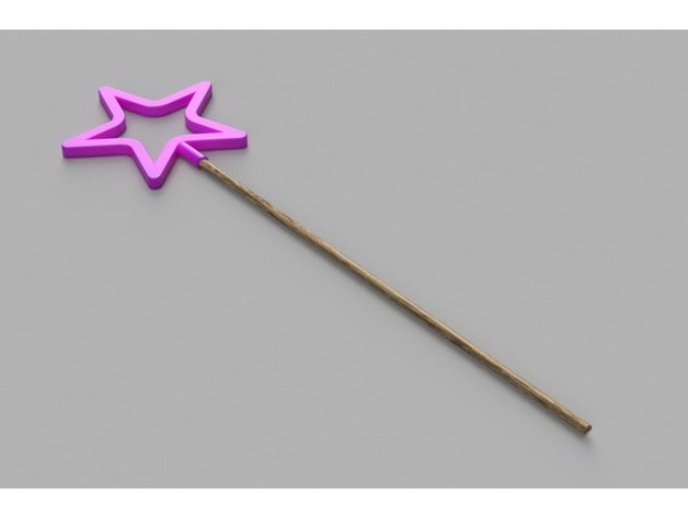 star fairy wand head toys & games magic 3D print model - Mito3D