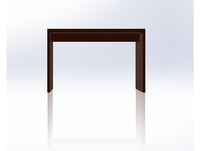basic mesa de madeira office secretária embutimento 3d print model - Mito3D