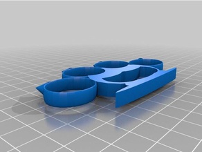 hérissés de knuckles les anneaux coup poing américain 3d print model - Mito3D