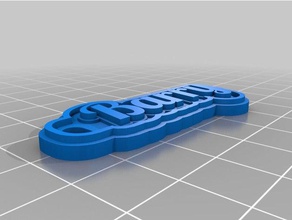 my customized keychain - barry keychains 3d print model - Mito3D