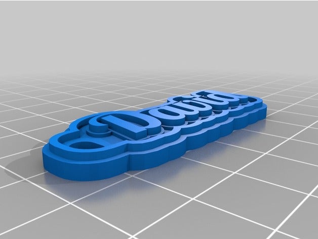 mi llavero personalizado - david llaveros 3D print model - Mito3D