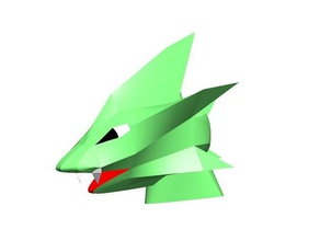 scyther tête sculptures pokemon 3d print model - Mito3D