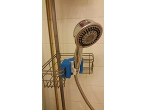 shower mount pole caddies shelves bathroom faucet head holder shelf hanger accessories washroom 3d print model - Mito3D